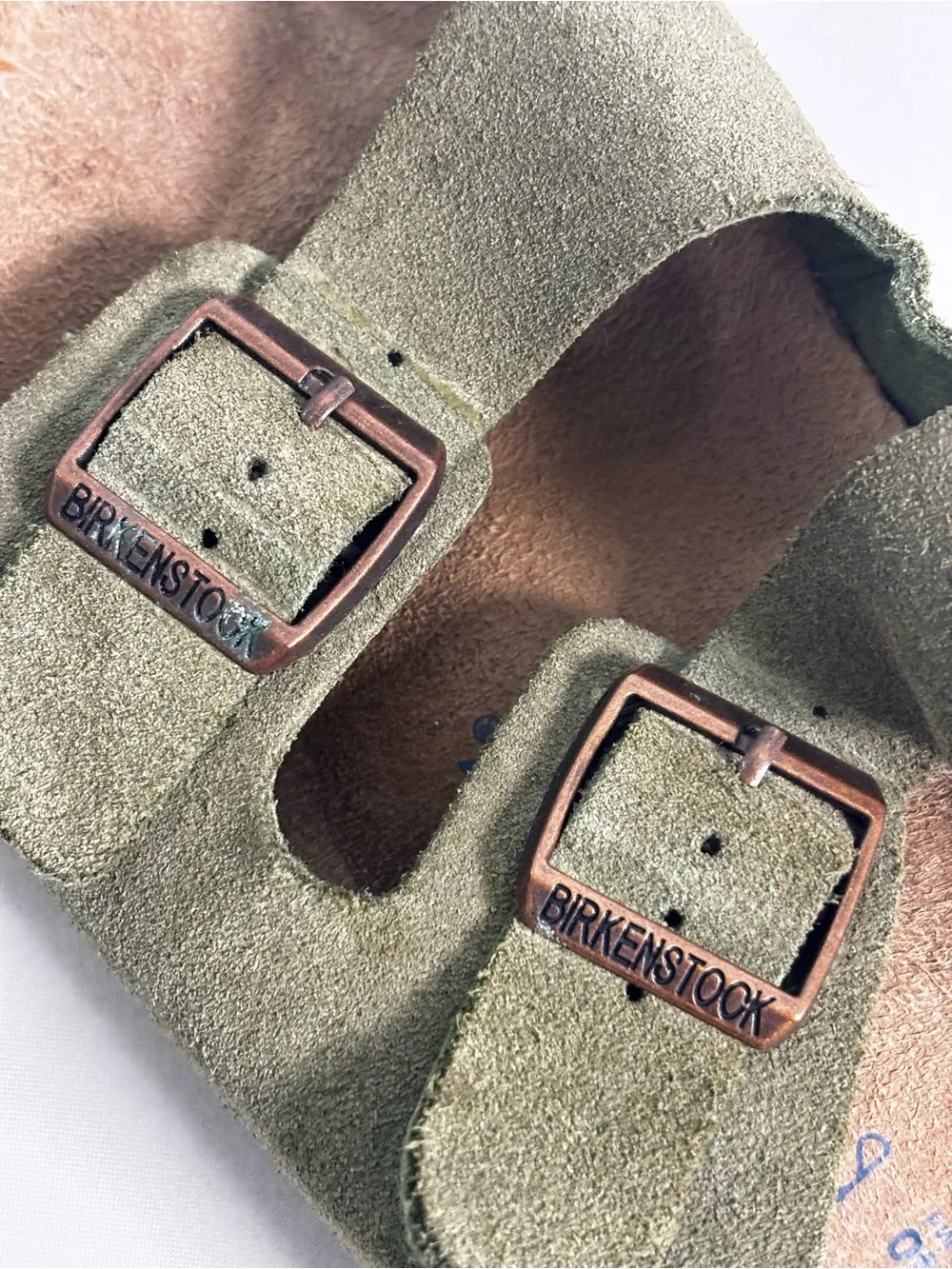 Birkenstock Arizona Suede Leather Sandals Olive Green EU 37 US 6